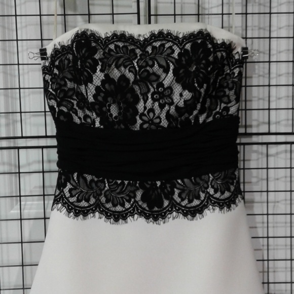 Strapless cocktail/prom dress with sash. NWOT - Picture 2 of 4